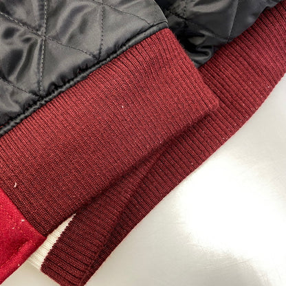 【中古品】【メンズ】 WIND AND SEA × HYSTERIC GLAMOUR ウィンダンシー ヒステリックグラマー WDS-C-HYS-24-Q2-01 VARSITY JACKET バーシティ ジャケット アウター 142-260904-cs-11-izu サイズ：XL カラー：レッド×ブラック 万代Net店