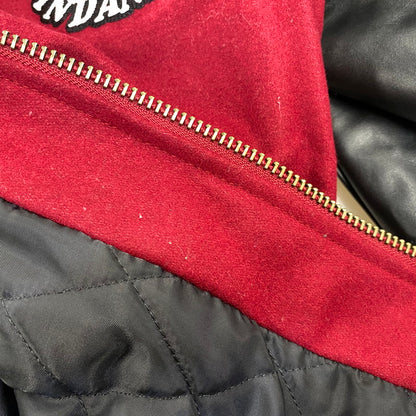 【中古品】【メンズ】 WIND AND SEA × HYSTERIC GLAMOUR ウィンダンシー ヒステリックグラマー WDS-C-HYS-24-Q2-01 VARSITY JACKET バーシティ ジャケット アウター 142-260904-cs-11-izu サイズ：XL カラー：レッド×ブラック 万代Net店