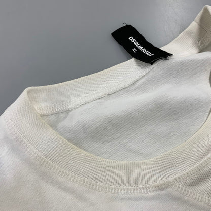 【中古品】【メンズ】 DSQUARED2 ディースクエアード CURVED LOGO SWEATSHIRT S71GU0443S23851 カーブドロゴスウェットシャツ 長袖 141-260712-as-04-izu サイズ：XL カラー：ホワイト 万代Net店