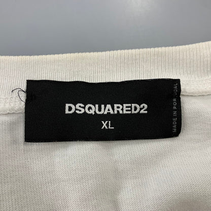 【中古品】【メンズ】 DSQUARED2 ディースクエアード CURVED LOGO SWEATSHIRT S71GU0443S23851 カーブドロゴスウェットシャツ 長袖 141-260712-as-04-izu サイズ：XL カラー：ホワイト 万代Net店