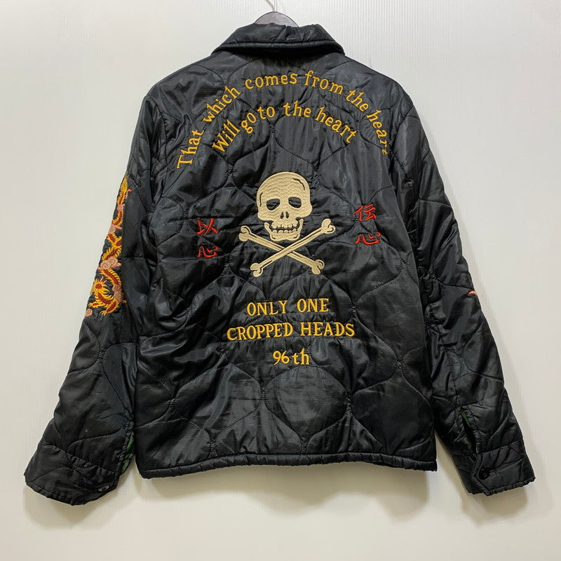 【中古品】【メンズ】 CROPPED HEADS クロップドヘッズ 虎×SKULL QUILTING VIETNAM JACKET キルティング ベトナム ジャケット アウター 145-260907-cs-14-izu サイズ：L カラー：ブラック 万代Net店