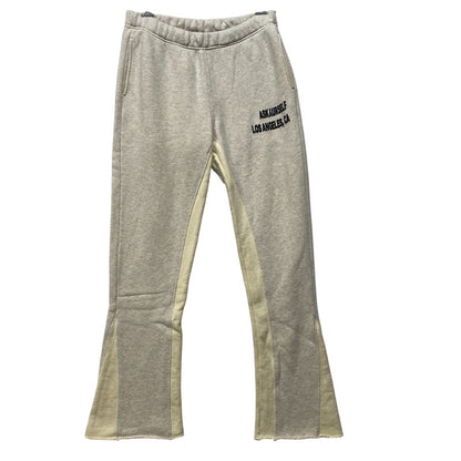 【中古品】【メンズ】 ASKYURSELF アスクユアセルフ CONTRAST INSERT FLARE JOGGER コントラスト インサート フレア ジョガー パンツ 153-260719-as-10-izu サイズ：L カラー：アッシュグレー 万代Net店