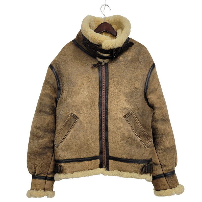 【中古品】【メンズ】 AVIREX アヴィレックス AC-17755 USA製 B-3 MOUTON FLIGHT JACKET ムートン フライト ジャケット アウター 146-260824-ya-06-izu サイズ：40 カラー：ブラウン 万代Net店