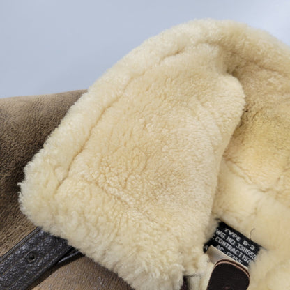 【中古品】【メンズ】 AVIREX アヴィレックス AC-17755 USA製 B-3 MOUTON FLIGHT JACKET ムートン フライト ジャケット アウター 146-260824-ya-06-izu サイズ：40 カラー：ブラウン 万代Net店