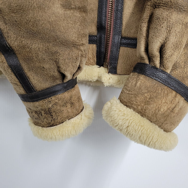 【中古品】【メンズ】 AVIREX アヴィレックス AC-17755 USA製 B-3 MOUTON FLIGHT JACKET ムートン フライト ジャケット アウター 146-260824-ya-06-izu サイズ：40 カラー：ブラウン 万代Net店