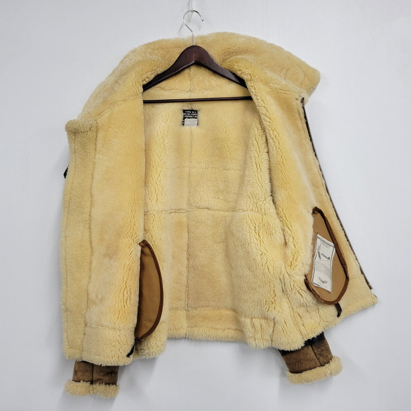 【中古品】【メンズ】 AVIREX アヴィレックス AC-17755 USA製 B-3 MOUTON FLIGHT JACKET ムートン フライト ジャケット アウター 146-260824-ya-06-izu サイズ：40 カラー：ブラウン 万代Net店