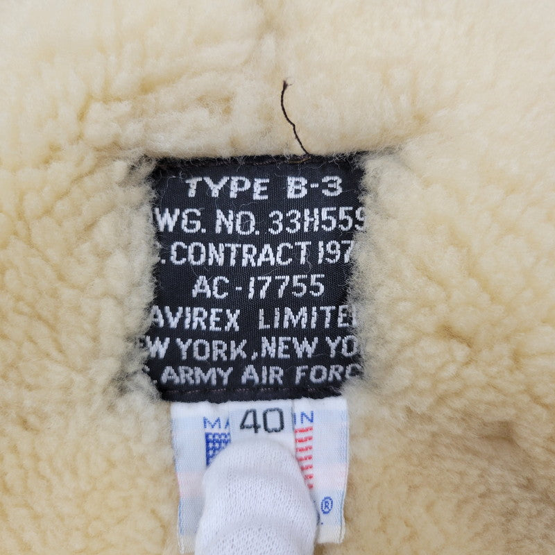 【中古品】【メンズ】 AVIREX アヴィレックス AC-17755 USA製 B-3 MOUTON FLIGHT JACKET ムートン フライト ジャケット アウター 146-260824-ya-06-izu サイズ：40 カラー：ブラウン 万代Net店