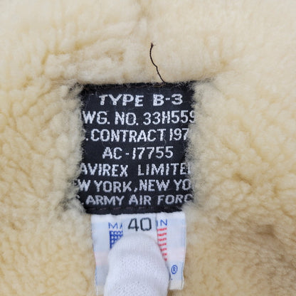 【中古品】【メンズ】 AVIREX アヴィレックス AC-17755 USA製 B-3 MOUTON FLIGHT JACKET ムートン フライト ジャケット アウター 146-260824-ya-06-izu サイズ：40 カラー：ブラウン 万代Net店
