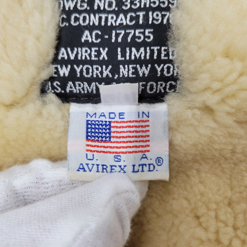 【中古品】【メンズ】 AVIREX アヴィレックス AC-17755 USA製 B-3 MOUTON FLIGHT JACKET ムートン フライト ジャケット アウター 146-260824-ya-06-izu サイズ：40 カラー：ブラウン 万代Net店