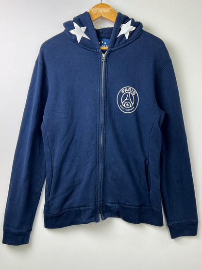 【中古品】【メンズ】 Paris Saint Germain パリ・サンジェルマン × Hirofumi Kiyonaga 清永博文 15AW ZIP UP HOODIE 16070300349010 ジップアップフーディー トップス パーカー 147-260803-kk-13-hon サイズ：48 カラー：ネイビー 万代Net店