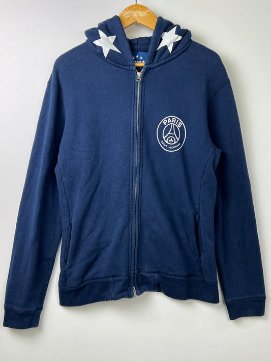 【中古品】【メンズ】 Paris Saint Germain パリ・サンジェルマン × Hirofumi Kiyonaga 清永博文 15AW ZIP UP HOODIE 16070300349010 ジップアップフーディー トップス パーカー 147-260803-kk-13-hon サイズ：48 カラー：ネイビー 万代Net店