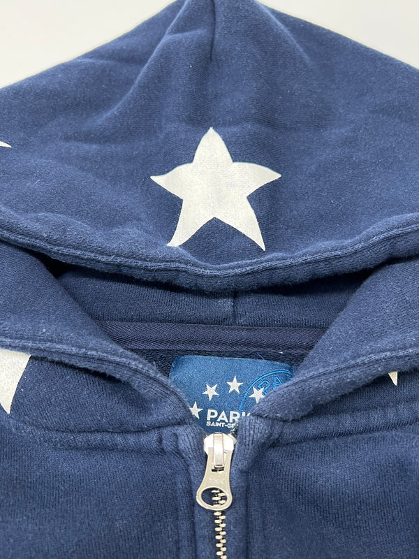 【中古品】【メンズ】 Paris Saint Germain パリ・サンジェルマン × Hirofumi Kiyonaga 清永博文 15AW ZIP UP HOODIE 16070300349010 ジップアップフーディー トップス パーカー 147-260803-kk-13-hon サイズ：48 カラー：ネイビー 万代Net店