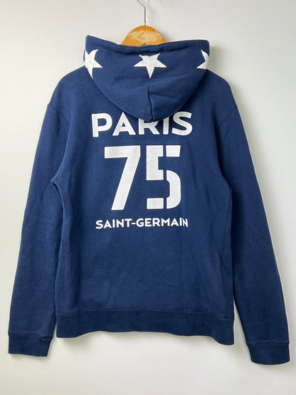 【中古品】【メンズ】 Paris Saint Germain パリ・サンジェルマン × Hirofumi Kiyonaga 清永博文 15AW ZIP UP HOODIE 16070300349010 ジップアップフーディー トップス パーカー 147-260803-kk-13-hon サイズ：48 カラー：ネイビー 万代Net店