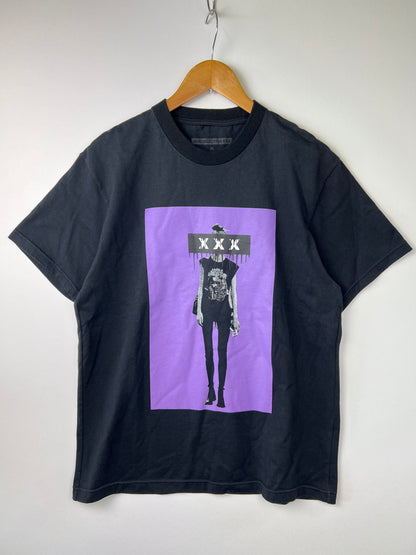 【中古品】【メンズ】 GOD SELECTION XXX ゴッドセレクション トリプルエックス S/S PRINT t-SHIRT GX-S17-0002-012 ショートスリーブ プリント Tシャツ 半袖 トップス 142-260803-kk-32-hon カラー：ブラック 万代Net店