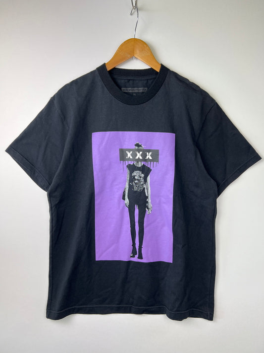 【中古品】【メンズ】 GOD SELECTION XXX ゴッドセレクション トリプルエックス S/S PRINT t-SHIRT GX-S17-0002-012 ショートスリーブ プリント Tシャツ 半袖 トップス 142-260803-kk-32-hon カラー：ブラック 万代Net店
