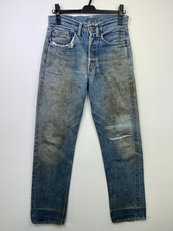 【現状渡し品】【メンズ】 LEVI'S リーバイス 501XX DENIM PANTS VINTAGE 501XX デニムパンツ ボトムス ジーンズ ヴィンテージ 紙パッチ ギャラ無し BIG E 足長R 不均等V 157-260705-kk-16-hon サイズ：表記無し 下記参照 カラー：ライトインディゴ 万代Net店
