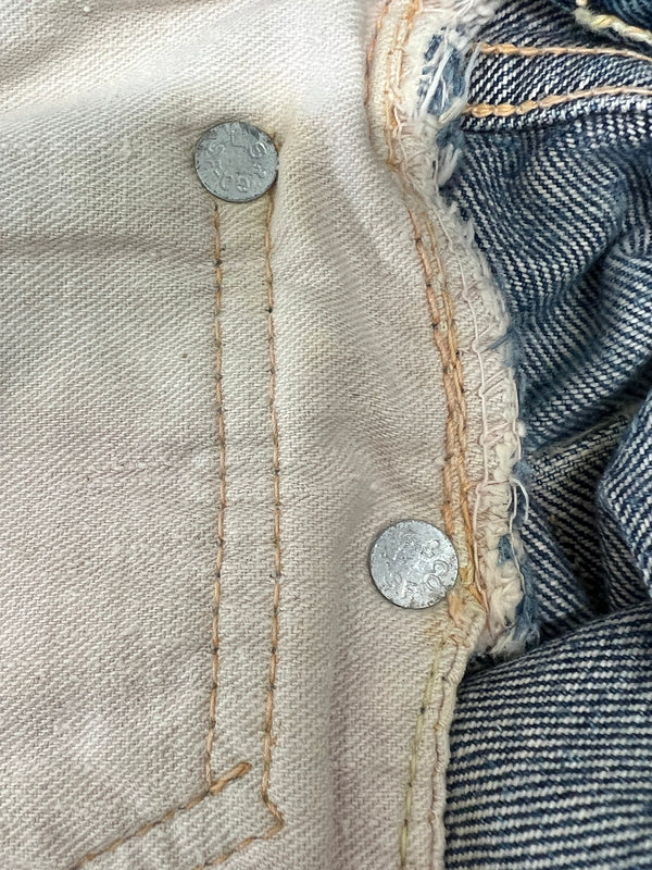 【現状渡し品】【メンズ】 LEVI'S リーバイス 501XX DENIM PANTS VINTAGE 501XX デニムパンツ ボトムス ジーンズ ヴィンテージ 紙パッチ ギャラ無し BIG E 足長R 不均等V 157-260705-kk-16-hon サイズ：表記無し 下記参照 カラー：ライトインディゴ 万代Net店