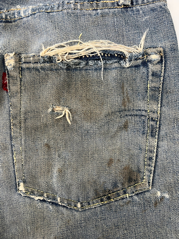 【現状渡し品】【メンズ】 LEVI'S リーバイス 501XX DENIM PANTS VINTAGE 501XX デニムパンツ ボトムス ジーンズ ヴィンテージ 紙パッチ ギャラ無し BIG E 足長R 不均等V 157-260705-kk-16-hon サイズ：表記無し 下記参照 カラー：ライトインディゴ 万代Net店