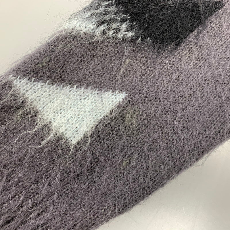 【中古品】【メンズ】 OFF-WHITE オフホワイト OMHA036E19B02024 19AW DIAG BRUSHED MOHAIR CREWNECK SWEATER ダイアグ ブラッシュド モヘア クルーネック セーター トップス 長袖 142-260711-cs-03-izu サイズ：XS カラー：グレー 万代Net店