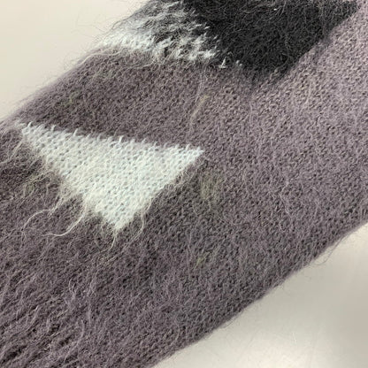 【中古品】【メンズ】 OFF-WHITE オフホワイト OMHA036E19B02024 19AW DIAG BRUSHED MOHAIR CREWNECK SWEATER ダイアグ ブラッシュド モヘア クルーネック セーター トップス 長袖 142-260711-cs-03-izu サイズ：XS カラー：グレー 万代Net店