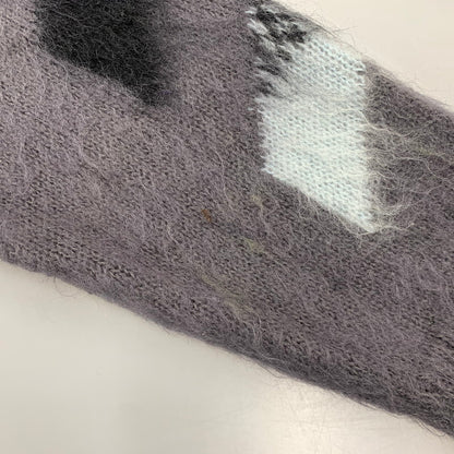 【中古品】【メンズ】 OFF-WHITE オフホワイト OMHA036E19B02024 19AW DIAG BRUSHED MOHAIR CREWNECK SWEATER ダイアグ ブラッシュド モヘア クルーネック セーター トップス 長袖 142-260711-cs-03-izu サイズ：XS カラー：グレー 万代Net店