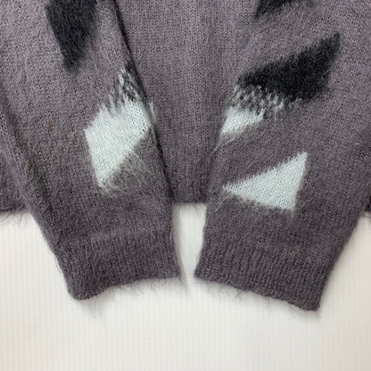 【中古品】【メンズ】 OFF-WHITE オフホワイト OMHA036E19B02024 19AW DIAG BRUSHED MOHAIR CREWNECK SWEATER ダイアグ ブラッシュド モヘア クルーネック セーター トップス 長袖 142-260711-cs-03-izu サイズ：XS カラー：グレー 万代Net店