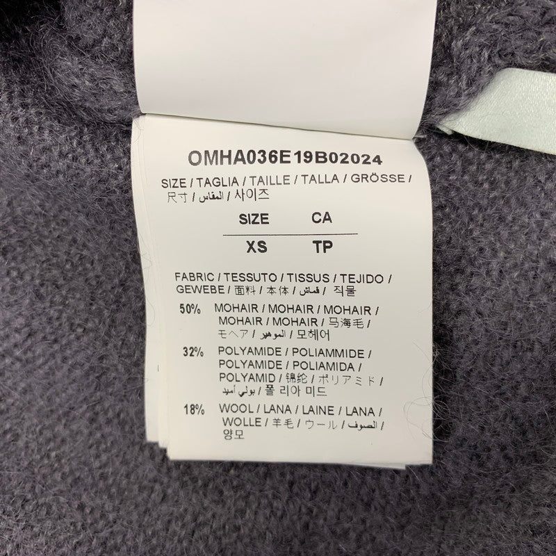 【中古品】【メンズ】 OFF-WHITE オフホワイト OMHA036E19B02024 19AW DIAG BRUSHED MOHAIR CREWNECK SWEATER ダイアグ ブラッシュド モヘア クルーネック セーター トップス 長袖 142-260711-cs-03-izu サイズ：XS カラー：グレー 万代Net店
