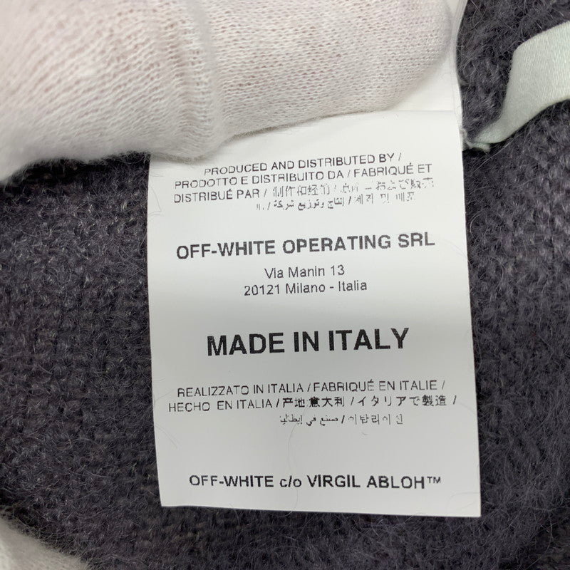 【中古品】【メンズ】 OFF-WHITE オフホワイト OMHA036E19B02024 19AW DIAG BRUSHED MOHAIR CREWNECK SWEATER ダイアグ ブラッシュド モヘア クルーネック セーター トップス 長袖 142-260711-cs-03-izu サイズ：XS カラー：グレー 万代Net店