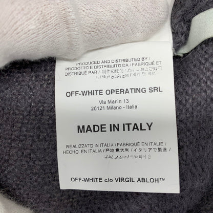 【中古品】【メンズ】 OFF-WHITE オフホワイト OMHA036E19B02024 19AW DIAG BRUSHED MOHAIR CREWNECK SWEATER ダイアグ ブラッシュド モヘア クルーネック セーター トップス 長袖 142-260711-cs-03-izu サイズ：XS カラー：グレー 万代Net店