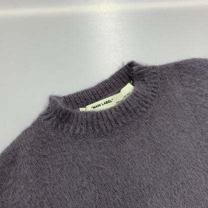 【中古品】【メンズ】 OFF-WHITE オフホワイト OMHA036E19B02024 19AW DIAG BRUSHED MOHAIR CREWNECK SWEATER ダイアグ ブラッシュド モヘア クルーネック セーター トップス 長袖 142-260711-cs-03-izu サイズ：XS カラー：グレー 万代Net店