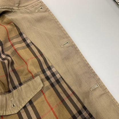 【現状渡し品】【メンズ】 BURBERRYS バーバリーズ スペイン製 90S HARRINGTON JACKET ハリントン ジャケット アウター 141-260812-cs-08-izu サイズ：不明 カラー：ベージュ 万代Net店