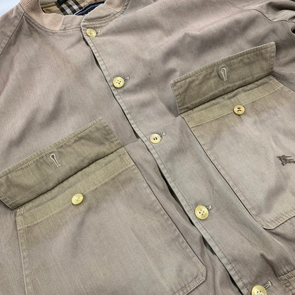 【現状渡し品】【メンズ】 BURBERRYS バーバリーズ スペイン製 90S HARRINGTON JACKET ハリントン ジャケット アウター 141-260812-cs-08-izu サイズ：不明 カラー：ベージュ 万代Net店