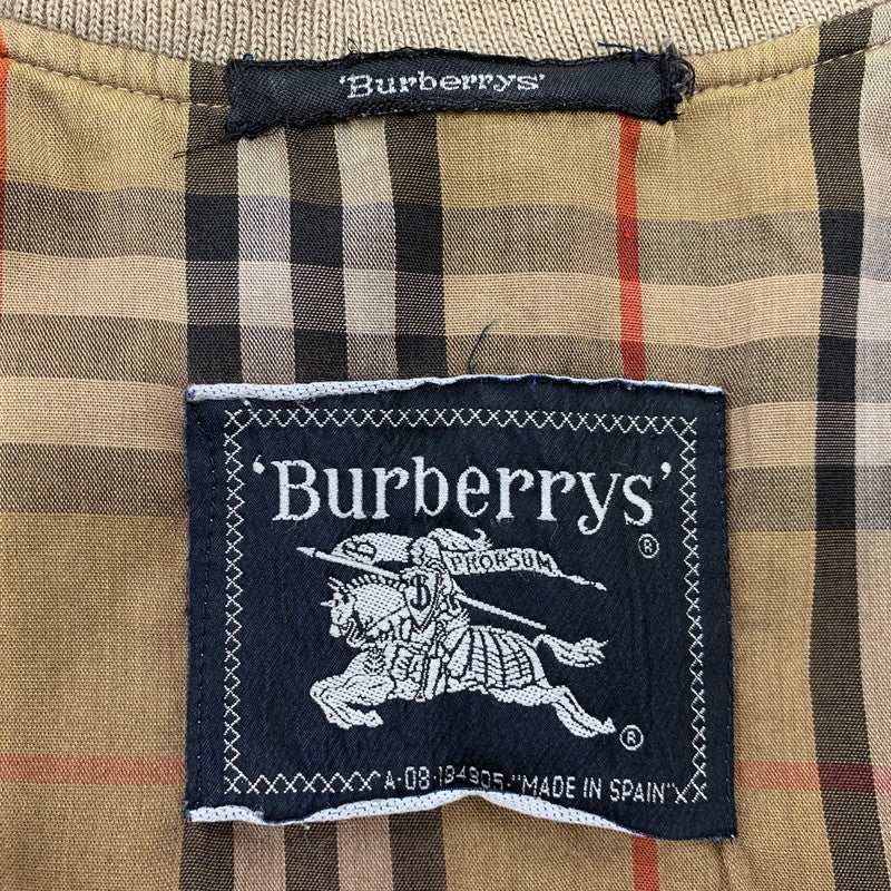 【現状渡し品】【メンズ】 BURBERRYS バーバリーズ スペイン製 90S HARRINGTON JACKET ハリントン ジャケット アウター 141-260812-cs-08-izu サイズ：不明 カラー：ベージュ 万代Net店