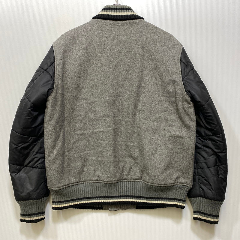 【中古品】【メンズ】 SCHOTT ショット 3132041 ELBOW PATCH SWITCHING STADIUM JACKET スタジアム ジャケット アウター 145-260704-kh-11-izu サイズ：XL カラー：グレー×ブラック 万代Net店