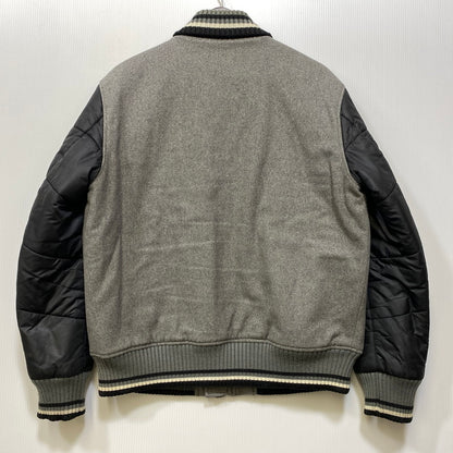 【中古品】【メンズ】 SCHOTT ショット 3132041 ELBOW PATCH SWITCHING STADIUM JACKET スタジアム ジャケット アウター 145-260704-kh-11-izu サイズ：XL カラー：グレー×ブラック 万代Net店