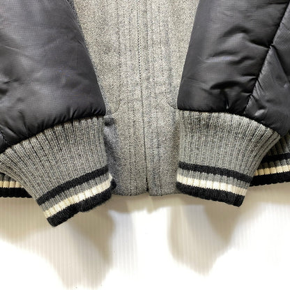 【中古品】【メンズ】 SCHOTT ショット 3132041 ELBOW PATCH SWITCHING STADIUM JACKET スタジアム ジャケット アウター 145-260704-kh-11-izu サイズ：XL カラー：グレー×ブラック 万代Net店