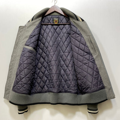 【中古品】【メンズ】 SCHOTT ショット 3132041 ELBOW PATCH SWITCHING STADIUM JACKET スタジアム ジャケット アウター 145-260704-kh-11-izu サイズ：XL カラー：グレー×ブラック 万代Net店