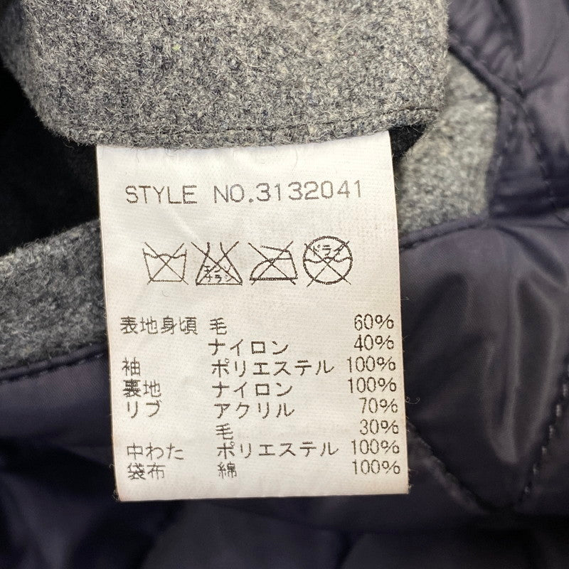 【中古品】【メンズ】 SCHOTT ショット 3132041 ELBOW PATCH SWITCHING STADIUM JACKET スタジアム ジャケット アウター 145-260704-kh-11-izu サイズ：XL カラー：グレー×ブラック 万代Net店