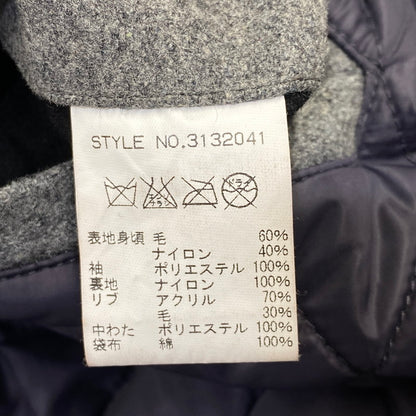 【中古品】【メンズ】 SCHOTT ショット 3132041 ELBOW PATCH SWITCHING STADIUM JACKET スタジアム ジャケット アウター 145-260704-kh-11-izu サイズ：XL カラー：グレー×ブラック 万代Net店