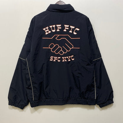 【中古品】【メンズ】 FTC エフティーシー × HUF ハフ REFLECTIVE PIPING TRACK JACKET HUFTCJ01 リフレクティブ パイピング トラックジャケット 142-260719-as-12-izu サイズ：L カラー：ネイビー 万代Net店