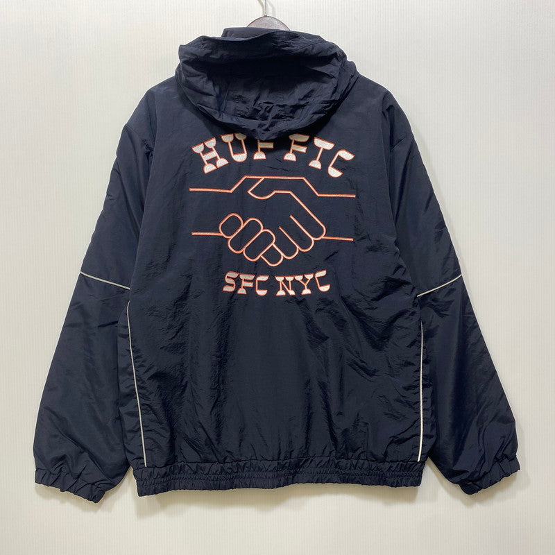 【中古品】【メンズ】 FTC エフティーシー × HUF ハフ REFLECTIVE PIPING TRACK JACKET HUFTCJ01 リフレクティブ パイピング トラックジャケット 142-260719-as-12-izu サイズ：L カラー：ネイビー 万代Net店