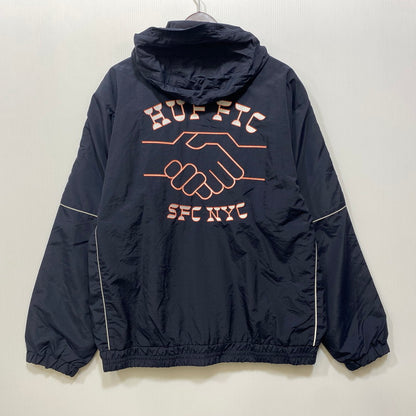【中古品】【メンズ】 FTC エフティーシー × HUF ハフ REFLECTIVE PIPING TRACK JACKET HUFTCJ01 リフレクティブ パイピング トラックジャケット 142-260719-as-12-izu サイズ：L カラー：ネイビー 万代Net店