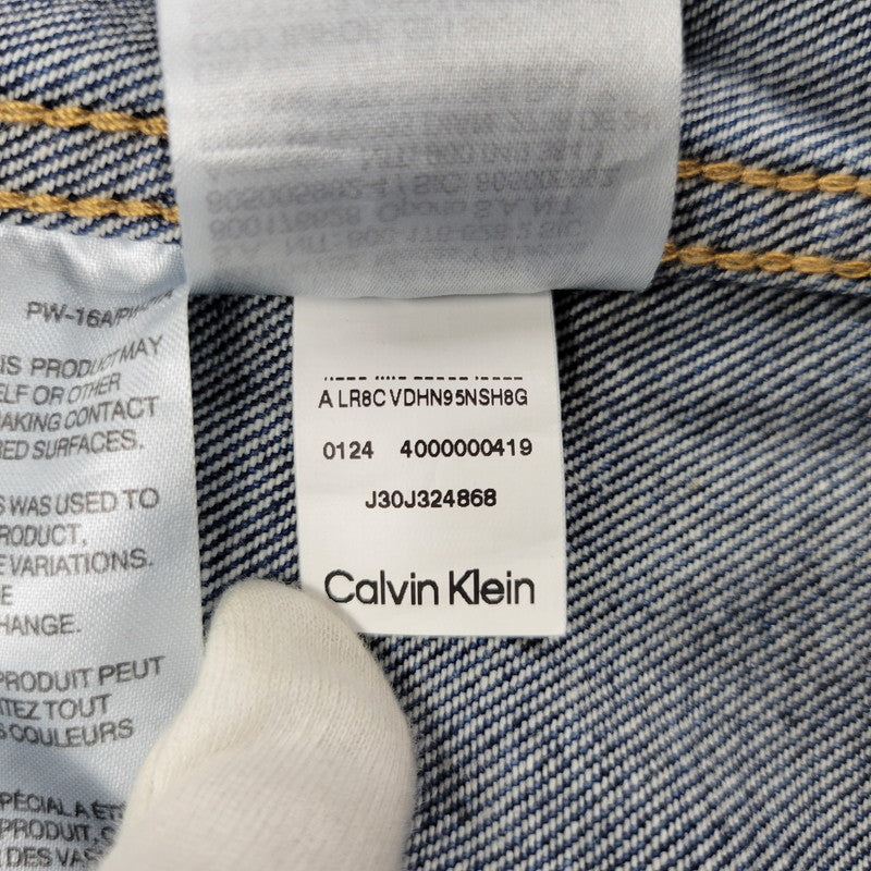 【中古品】【メンズ】 Calvin klein Jeans カルバンクラインジーンズ RELAXED BOXY SHORT DENIM SHIRT J30J324868 ショートデニムシャツ 半袖 141-260707-as-01-izu サイズ：L カラー：インディゴ 万代Net店