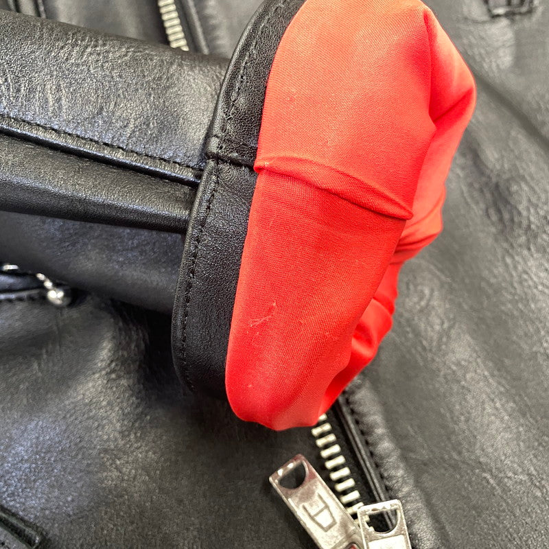【中古品】【メンズ】 666 LEATHER WEAR ロクロクロクレザーウェア STEERHIDE DOUBLE RIDERS JACKET ステアハイド ダブルライダースジャケット 145-260719-as-08-izu サイズ：40 カラー：ブラック 万代Net店