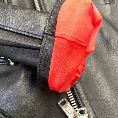【中古品】【メンズ】 666 LEATHER WEAR ロクロクロクレザーウェア STEERHIDE DOUBLE RIDERS JACKET ステアハイド ダブルライダースジャケット 145-260719-as-08-izu サイズ：40 カラー：ブラック 万代Net店