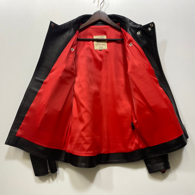 【中古品】【メンズ】 666 LEATHER WEAR ロクロクロクレザーウェア STEERHIDE DOUBLE RIDERS JACKET ステアハイド ダブルライダースジャケット 145-260719-as-08-izu サイズ：40 カラー：ブラック 万代Net店