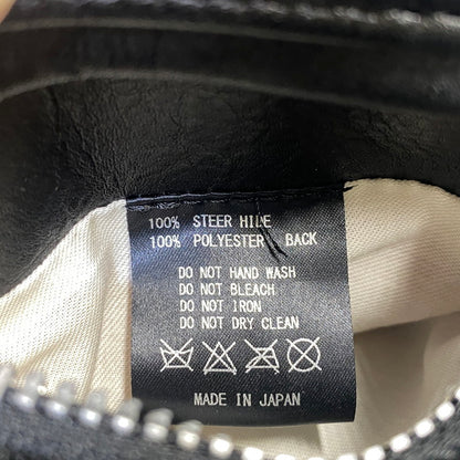 【中古品】【メンズ】 666 LEATHER WEAR ロクロクロクレザーウェア STEERHIDE DOUBLE RIDERS JACKET ステアハイド ダブルライダースジャケット 145-260719-as-08-izu サイズ：40 カラー：ブラック 万代Net店