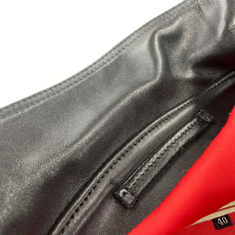 【中古品】【メンズ】 666 LEATHER WEAR ロクロクロクレザーウェア STEERHIDE DOUBLE RIDERS JACKET ステアハイド ダブルライダースジャケット 145-260719-as-08-izu サイズ：40 カラー：ブラック 万代Net店