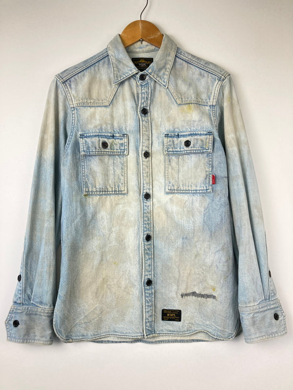 【中古品】【メンズ】 WTAPS ダブルタップス 12AW ALLMAN 122GWDT-SHM07 オールマン デニム ウエスタン シャツ トップス 142-260807-SH-06-hon サイズ：S カラー：ライトブルー 万代Net店
