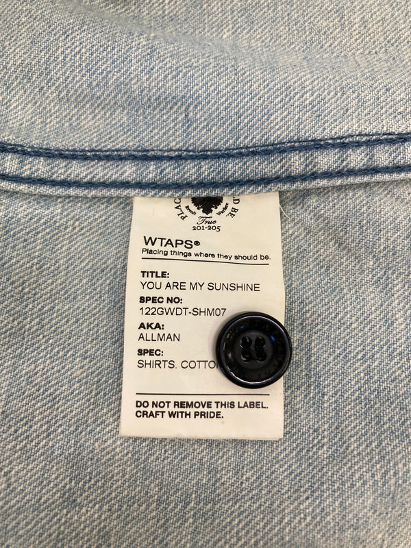【中古品】【メンズ】 WTAPS ダブルタップス 12AW ALLMAN 122GWDT-SHM07 オールマン デニム ウエスタン シャツ トップス 142-260807-SH-06-hon サイズ：S カラー：ライトブルー 万代Net店